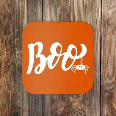 Boo Cut Spider Halloween Coaster