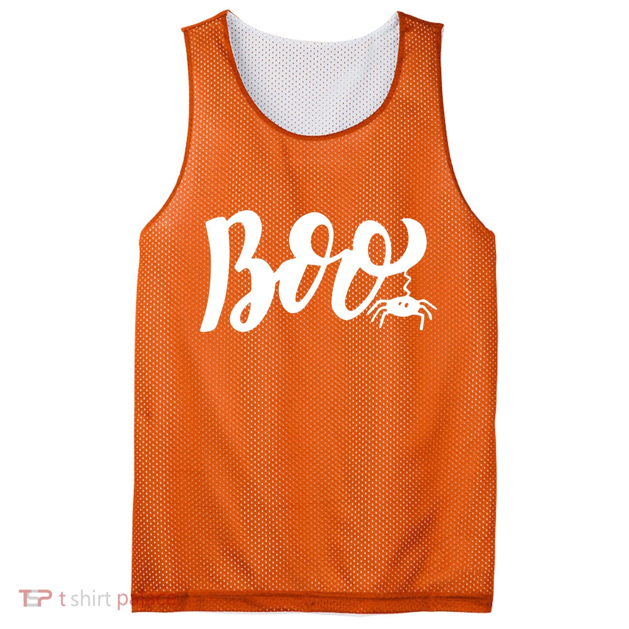 Boo Cut Spider Halloween Mesh Reversible Basketball Jersey Tank