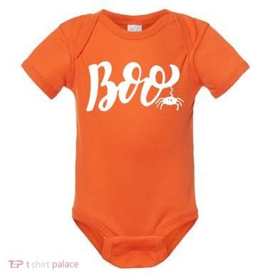 Boo Cut Spider Halloween Baby Bodysuit