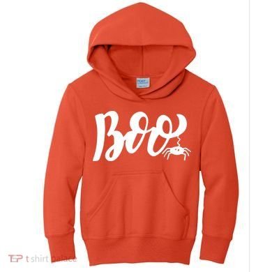 Boo Cut Spider Halloween Kids Hoodie