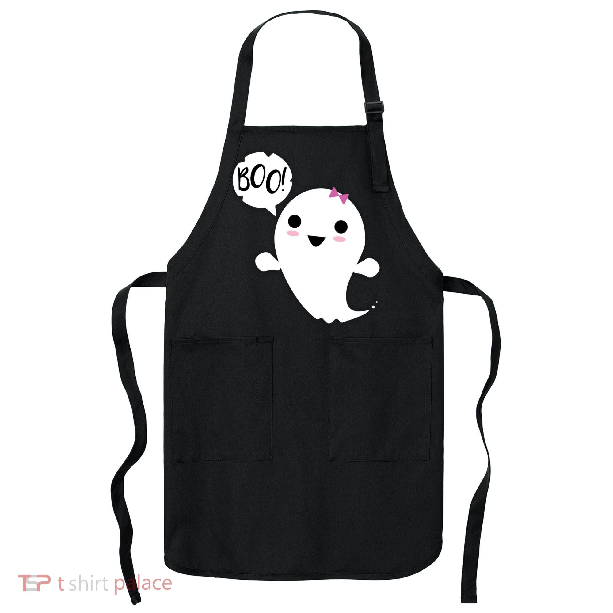 Boo Cute Halloween Girl Ghost Apron