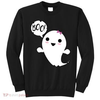 Boo Cute Halloween Girl Ghost Sweatshirt