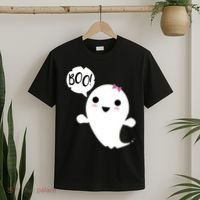 Boo Cute Halloween Girl Ghost T-Shirt thumb 2