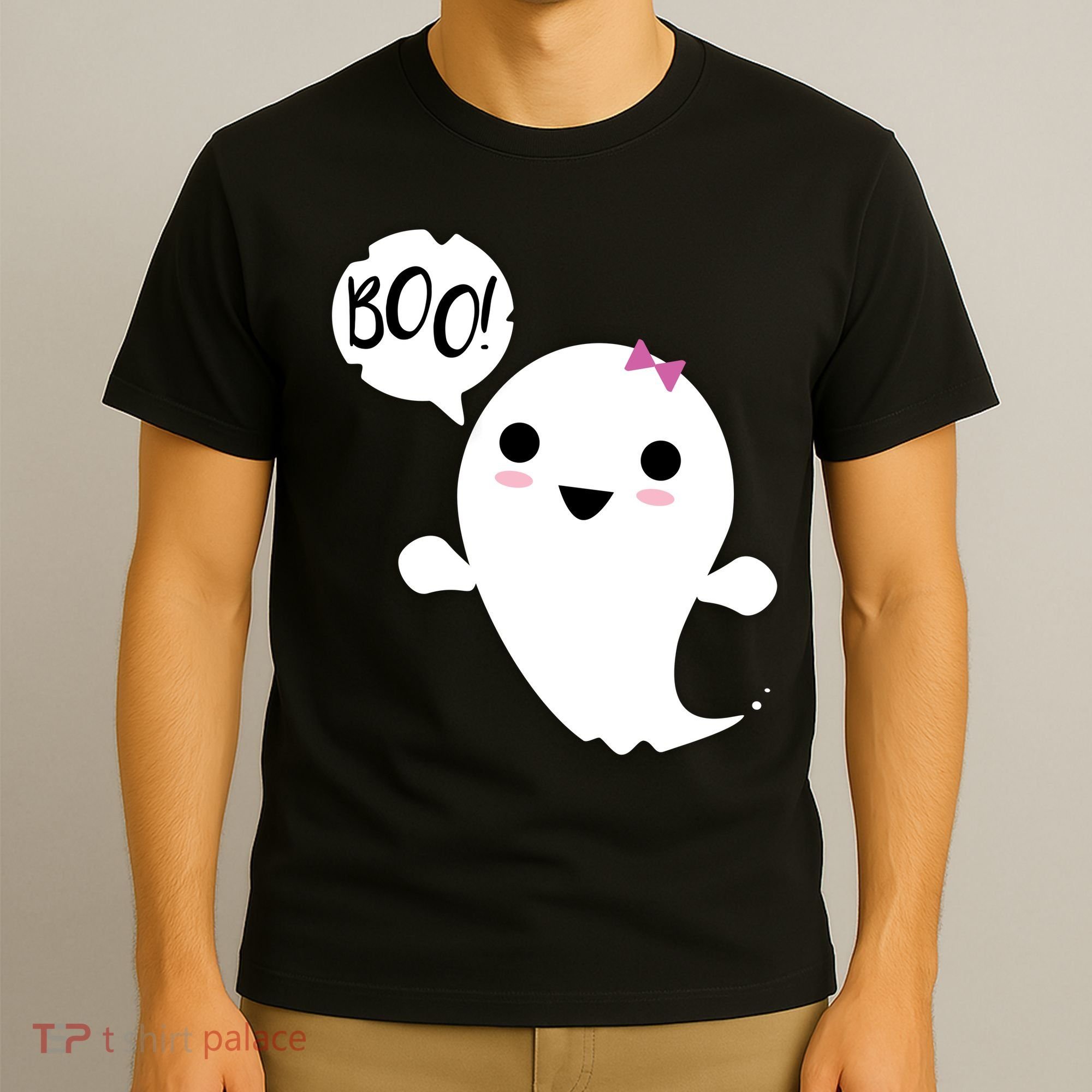 Boo Cute Halloween Girl Ghost T-Shirt