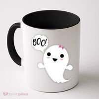 Boo Cute Halloween Girl Ghost Coffee Mug thumb 0