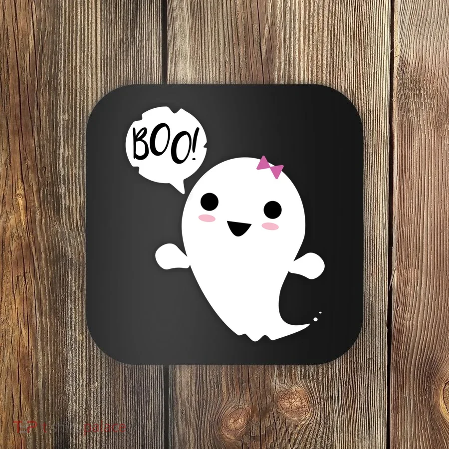 Boo Cute Halloween Girl Ghost Coaster