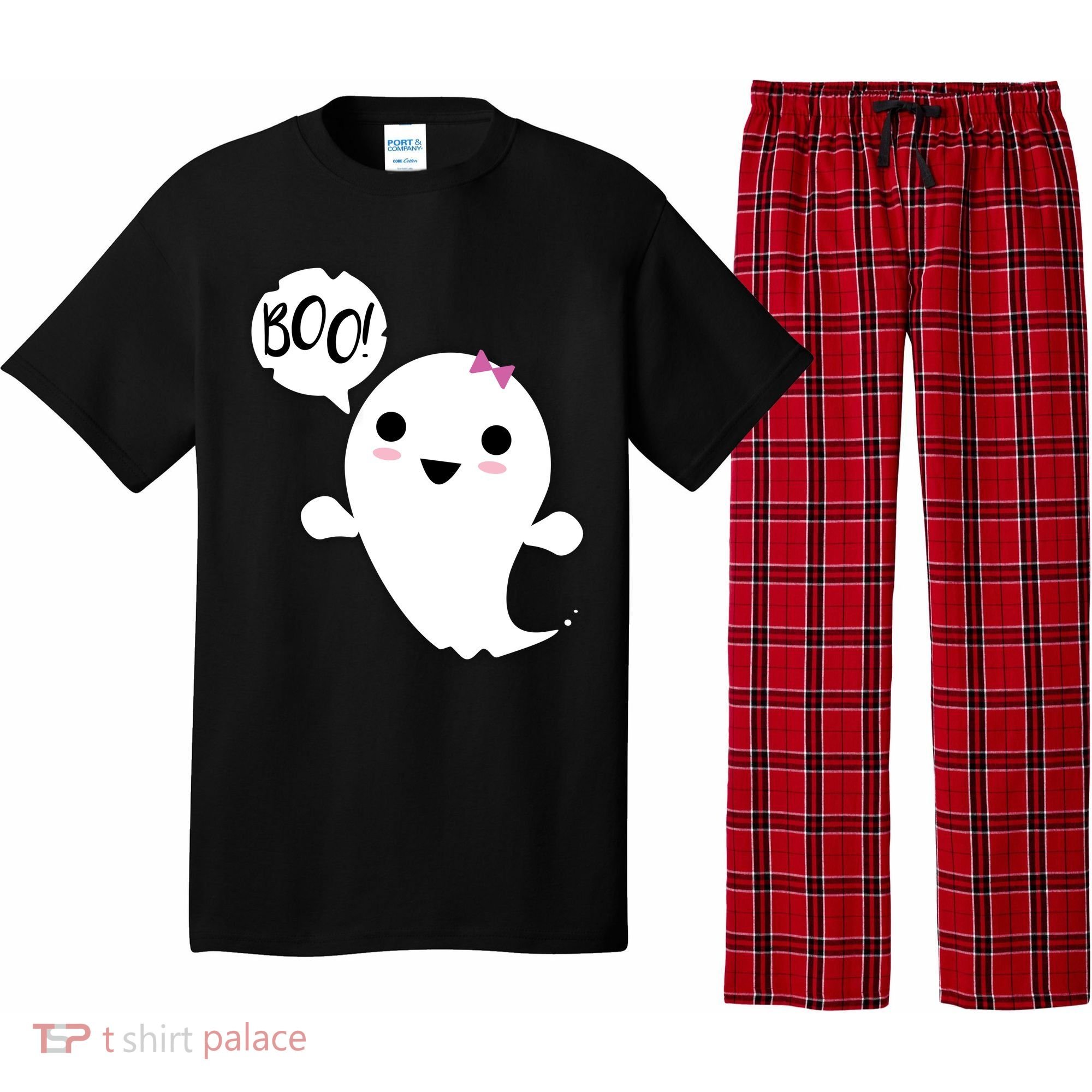 Boo Cute Halloween Girl Ghost Pajama Set