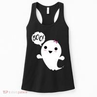 Boo Cute Halloween Girl Ghost Women's Tank Top thumb 0