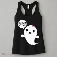 Boo Cute Halloween Girl Ghost Women's Tank Top thumb 3