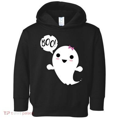 Boo Cute Halloween Girl Ghost Toddler Hoodie