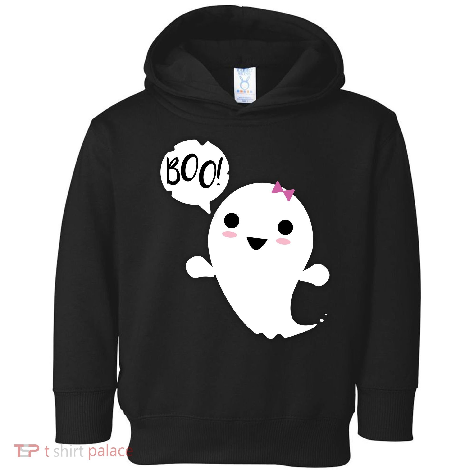 Boo Cute Halloween Girl Ghost Toddler Hoodie