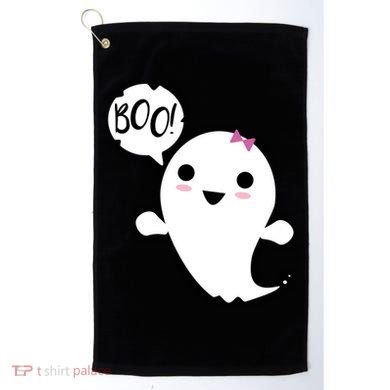 Boo Cute Halloween Girl Ghost Golf Towel