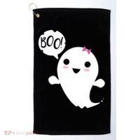 Boo Cute Halloween Girl Ghost Golf Towel thumb 0