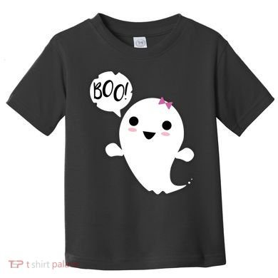 Boo Cute Halloween Girl Ghost Toddler T-Shirt