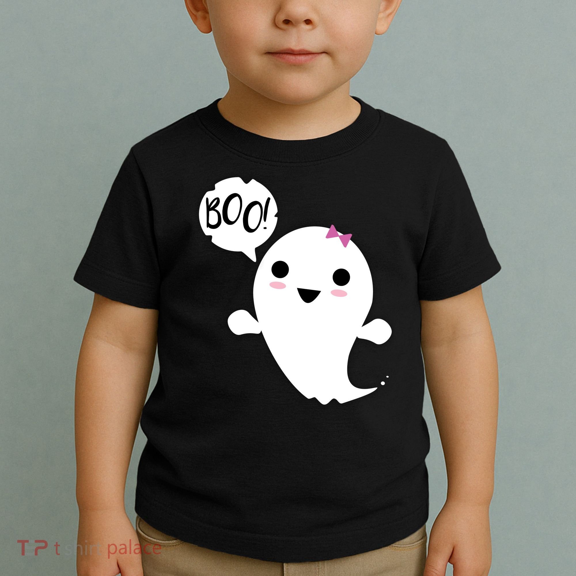Boo Cute Halloween Girl Ghost Toddler T-Shirt