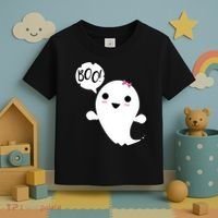 Boo Cute Halloween Girl Ghost Toddler T-Shirt thumb 3