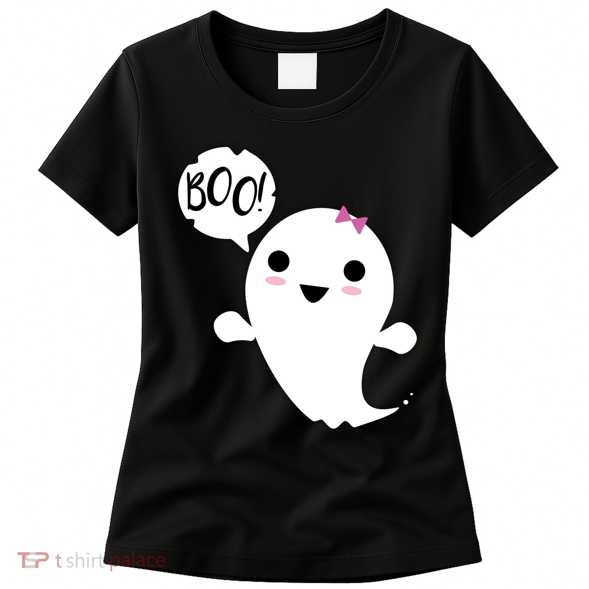 Boo Cute Halloween Girl Ghost Women's T-Shirt