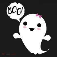 Boo Cute Halloween Girl Ghost Kids Sweatshirt thumb 2