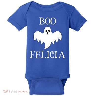 Boo Felicia Funny Halloween Baby Bodysuit