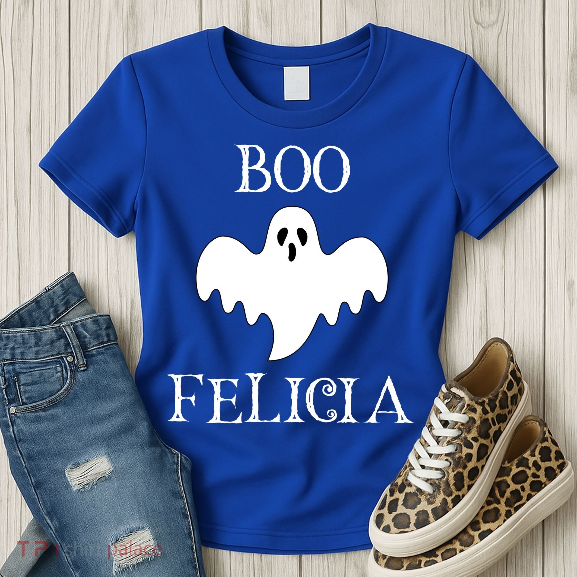 Boo Felicia Funny Halloween Women's T-Shirt