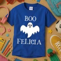 Boo Felicia Funny Halloween Kids T-Shirt thumb 3