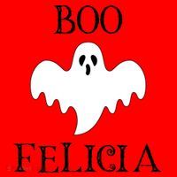 Boo Felicia Funny Halloween Santa Hat thumb 1