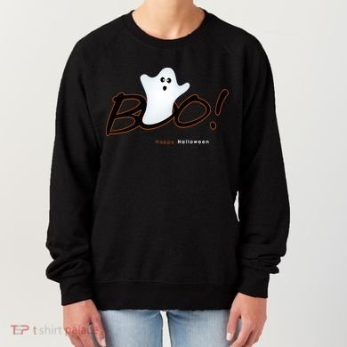 Boo Happy Halloween Ghost Women's Sweatshirt