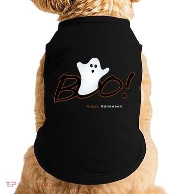 Boo Happy Halloween Ghost Doggie Tank