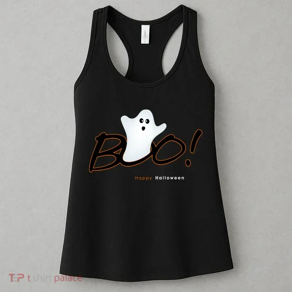 Boo Happy Halloween Ghost Women's Tank Top