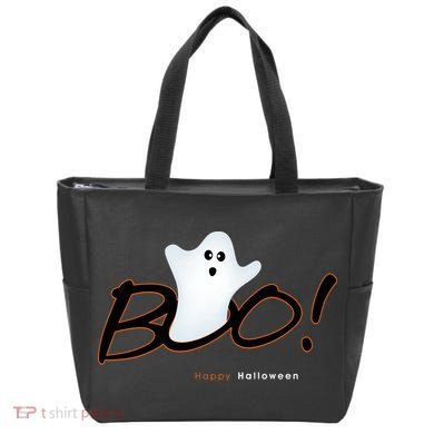 Boo Happy Halloween Ghost Tote Bag