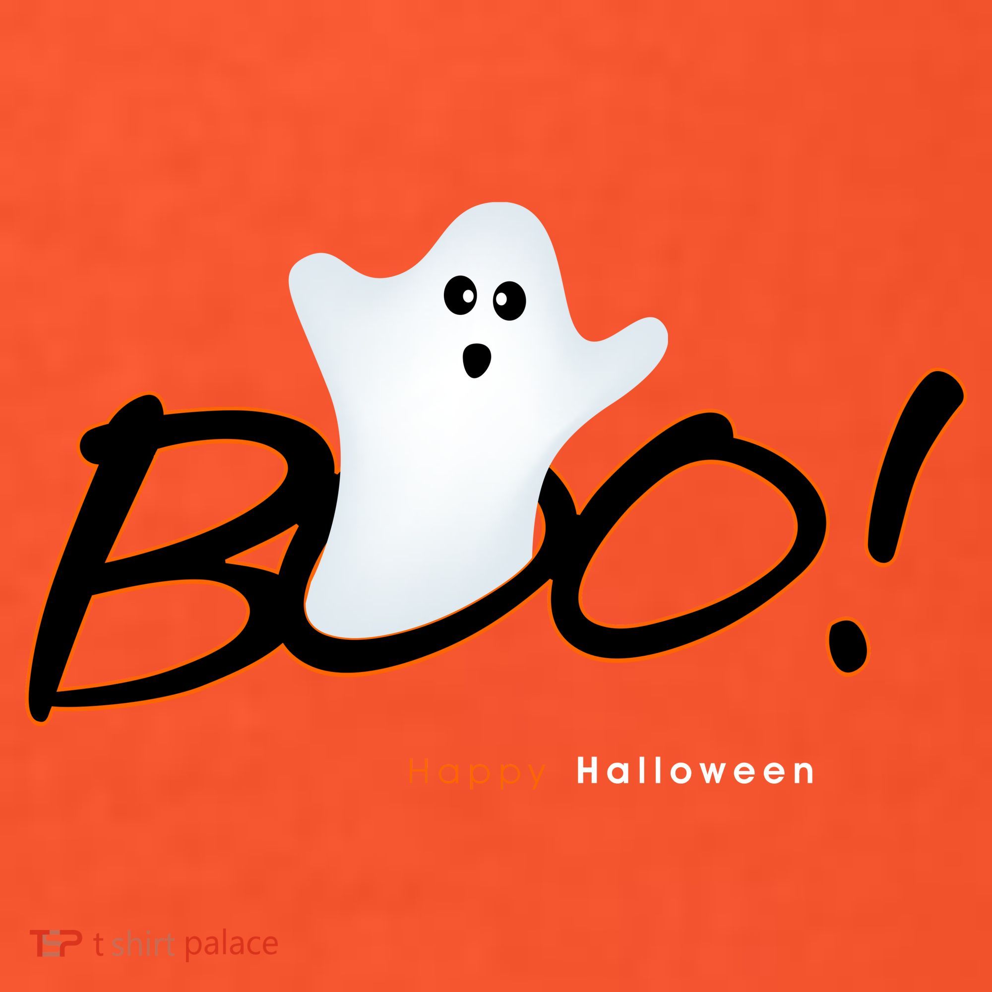 Boo Happy Halloween Ghost USA-Made Doggie Bandana
