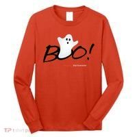 Boo Happy Halloween Ghost Long Sleeve Shirt thumb 0