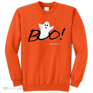 Boo Happy Halloween Ghost Sweatshirt