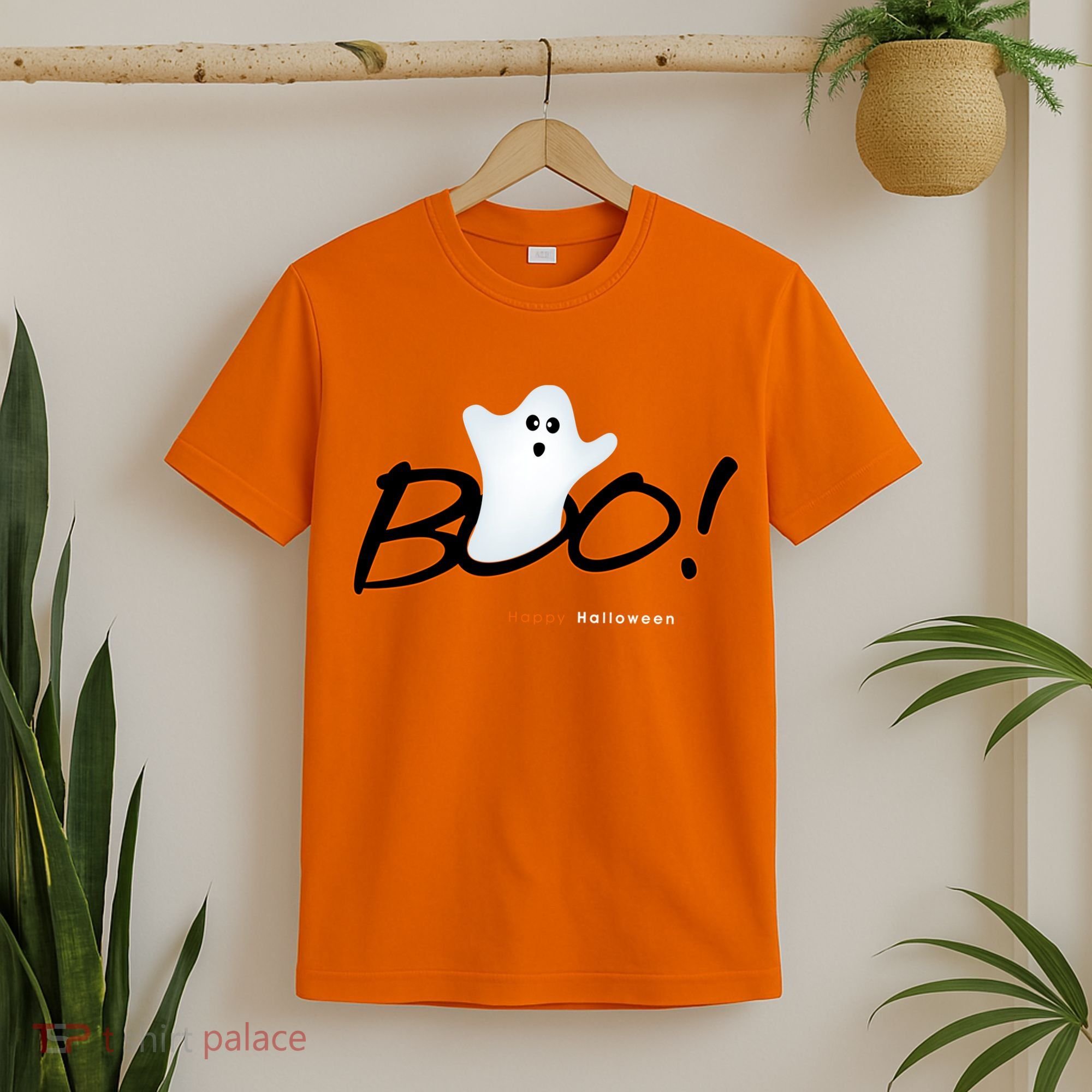 Boo Happy Halloween Ghost T-Shirt