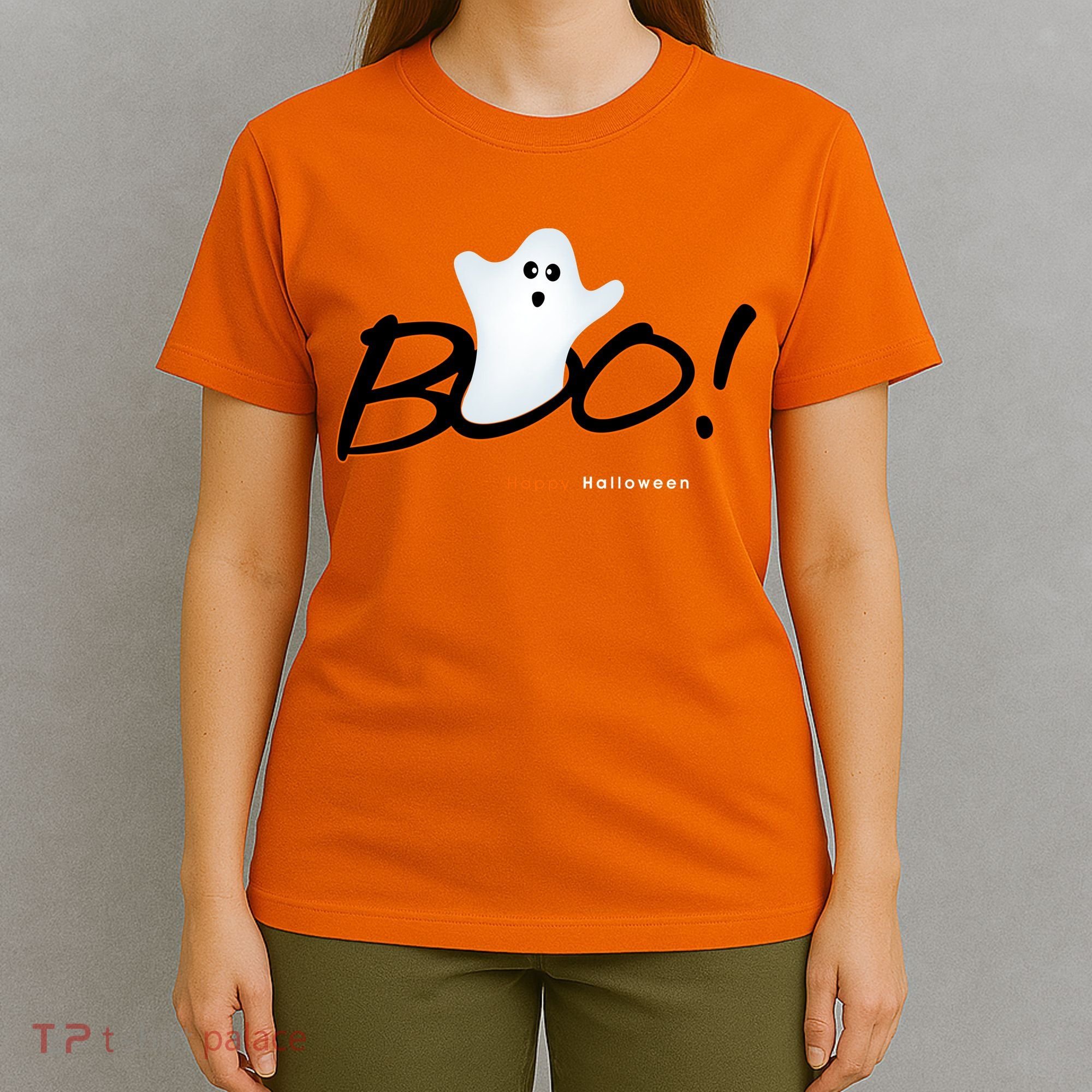 Boo Happy Halloween Ghost T-Shirt