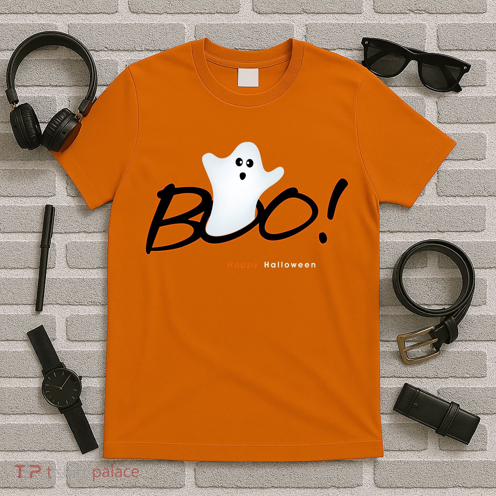 Boo Happy Halloween Ghost T-Shirt