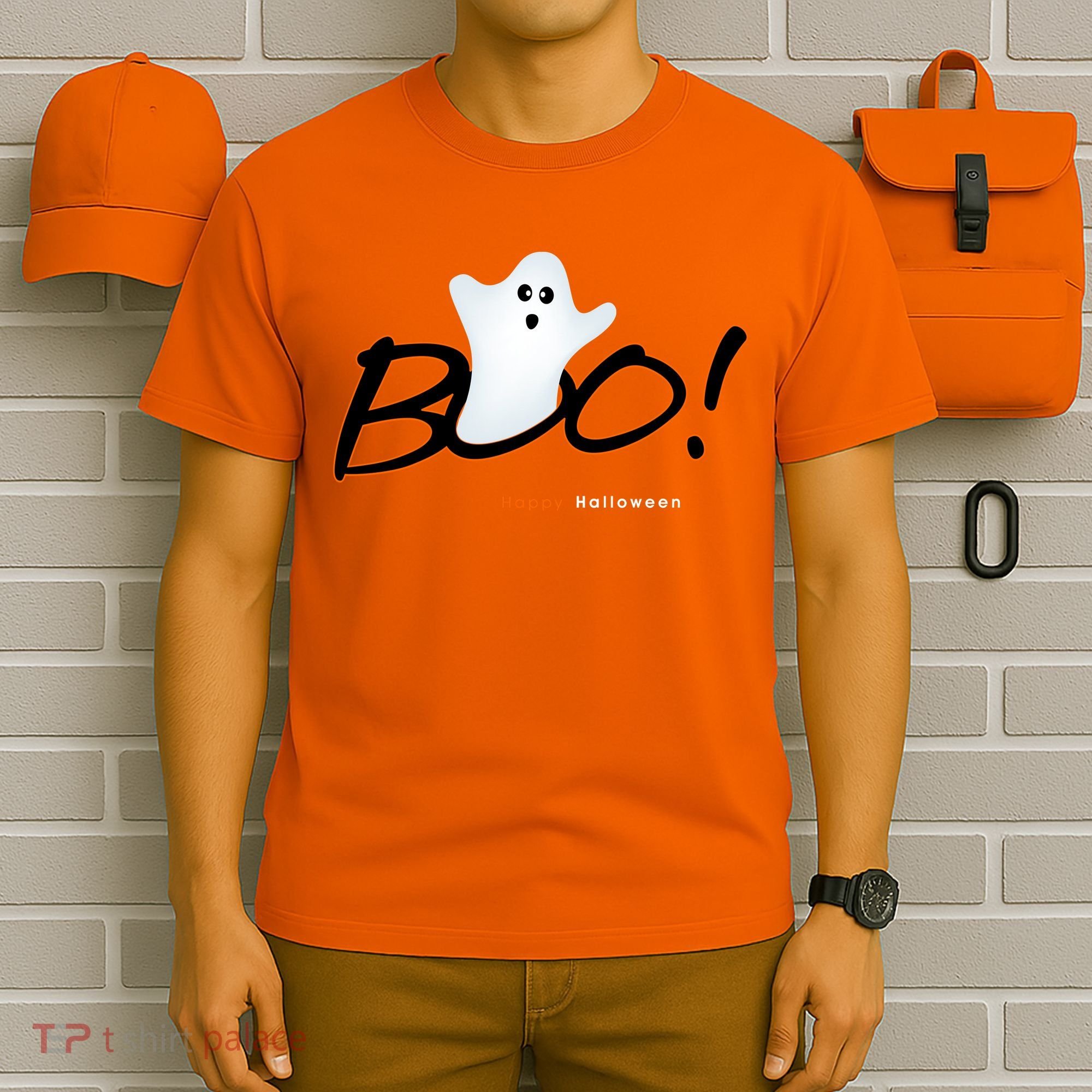 Boo Happy Halloween Ghost T-Shirt