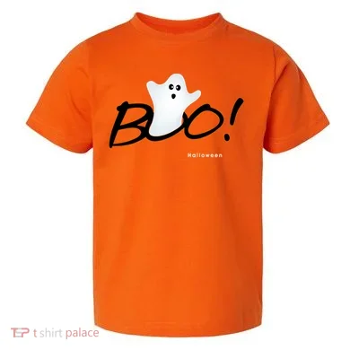 Boo Happy Halloween Ghost Toddler T-Shirt