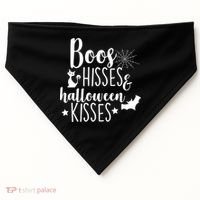 Boo Hisses Halloween Kisses USA-Made Doggie Bandana thumb 0