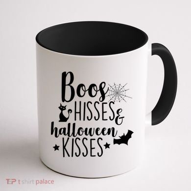 Boo Hisses Halloween Kisses Coffee Mug back