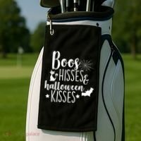 Boo Hisses Halloween Kisses Golf Towel thumb 2