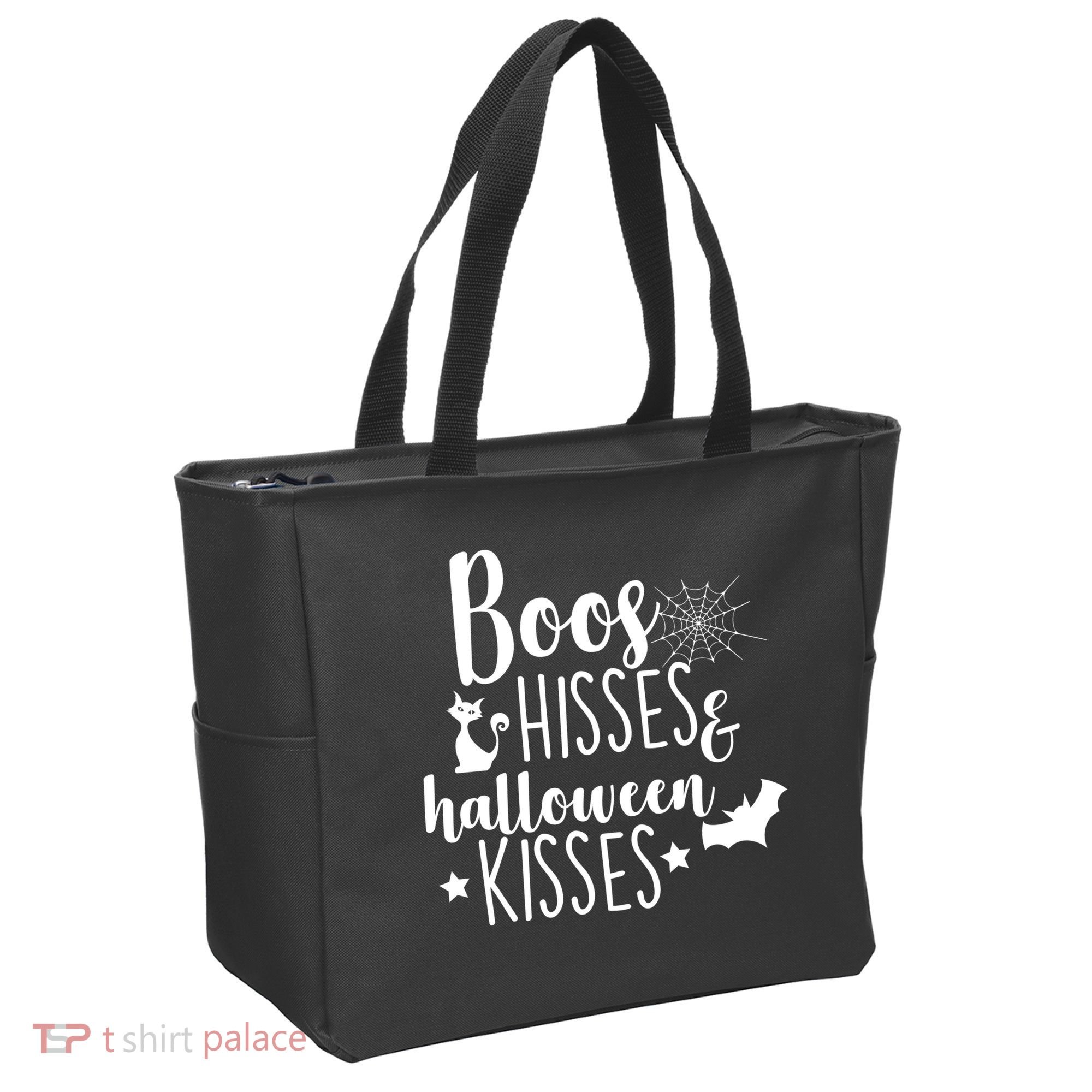 Boo Hisses Halloween Kisses Tote Bag