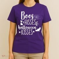 Boo Hisses Halloween Kisses T-Shirt thumb 4