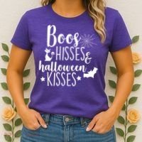 Boo Hisses Halloween Kisses Women's T-Shirt thumb 2
