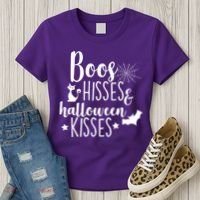 Boo Hisses Halloween Kisses Women's T-Shirt thumb 3