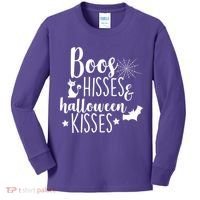 Boo Hisses Halloween Kisses Kids Long Sleeve Shirt thumb 0