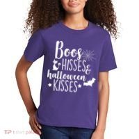 Boo Hisses Halloween Kisses Kids T-Shirt thumb 2