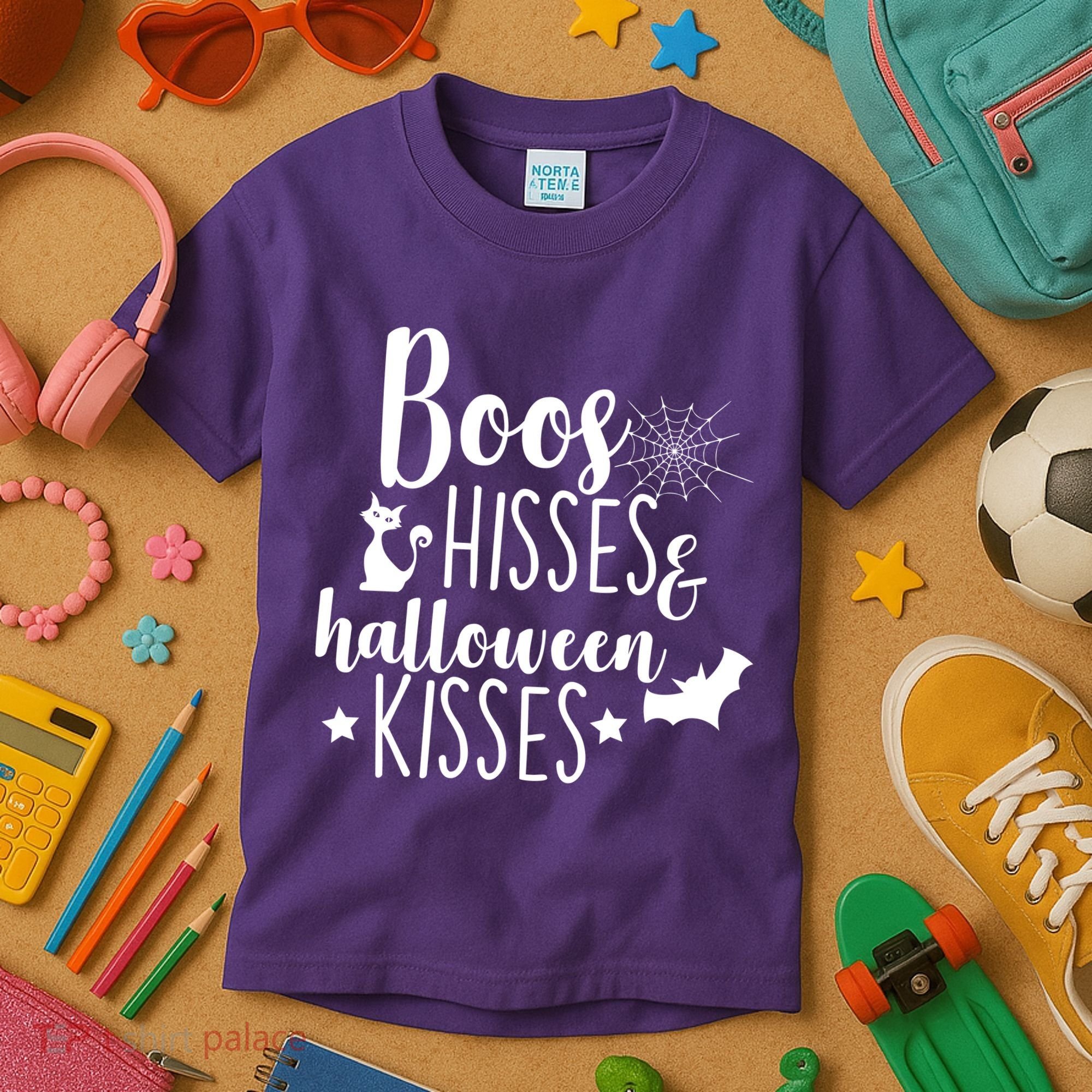 Boo Hisses Halloween Kisses Kids T-Shirt