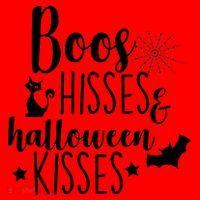 Boo Hisses Halloween Kisses Santa Hat thumb 1