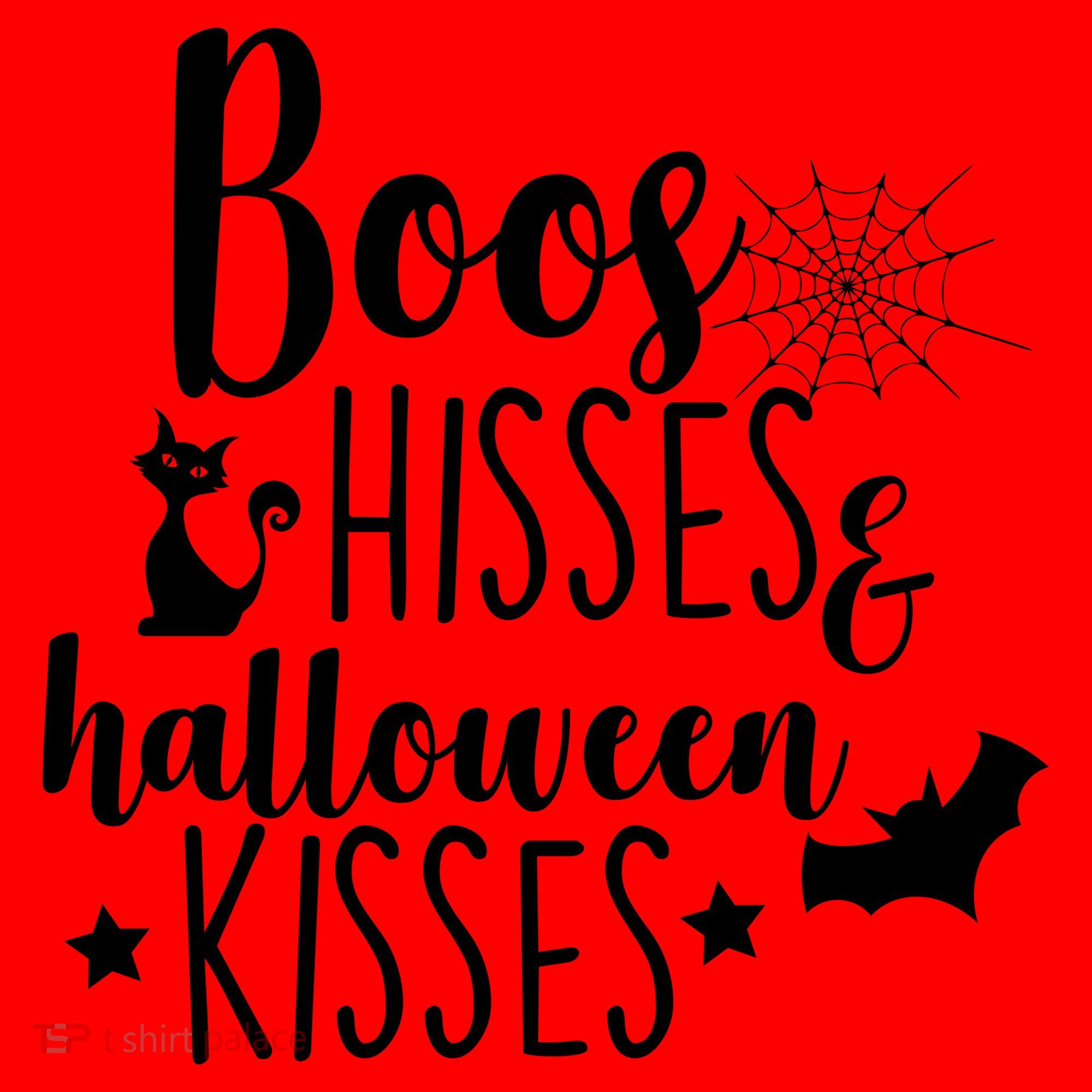 Boo Hisses Halloween Kisses Santa Hat